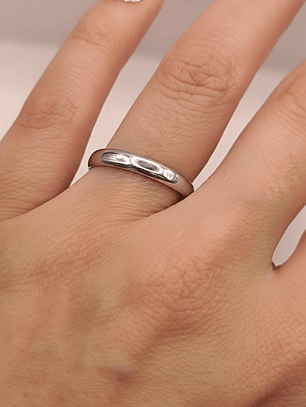 Argollas de matrimonio modelo Inglés 3 mm 8 grs Oro blanco 18k