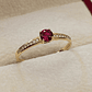 Anillo solitario Cintillo rubí y circones 1.9 grs Oro 18k - Miniatura 5