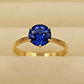 Anillo solitario seis grifas zafiro 2 grs Oro 18k - Miniatura 5