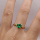 Anillo chatón corazón esmeralda 2 grs oro 18k - Miniatura 1
