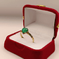 Anillo chatón corazón esmeralda 2 grs oro 18k - Miniatura 3