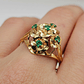 Anillo florentino esmeraldas 3.7 grs Oro 18k - Miniatura 2