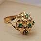 Anillo florentino esmeraldas 3.7 grs Oro 18k - Miniatura 1
