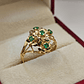 Anillo florentino esmeraldas 3.7 grs Oro 18k - Miniatura 5