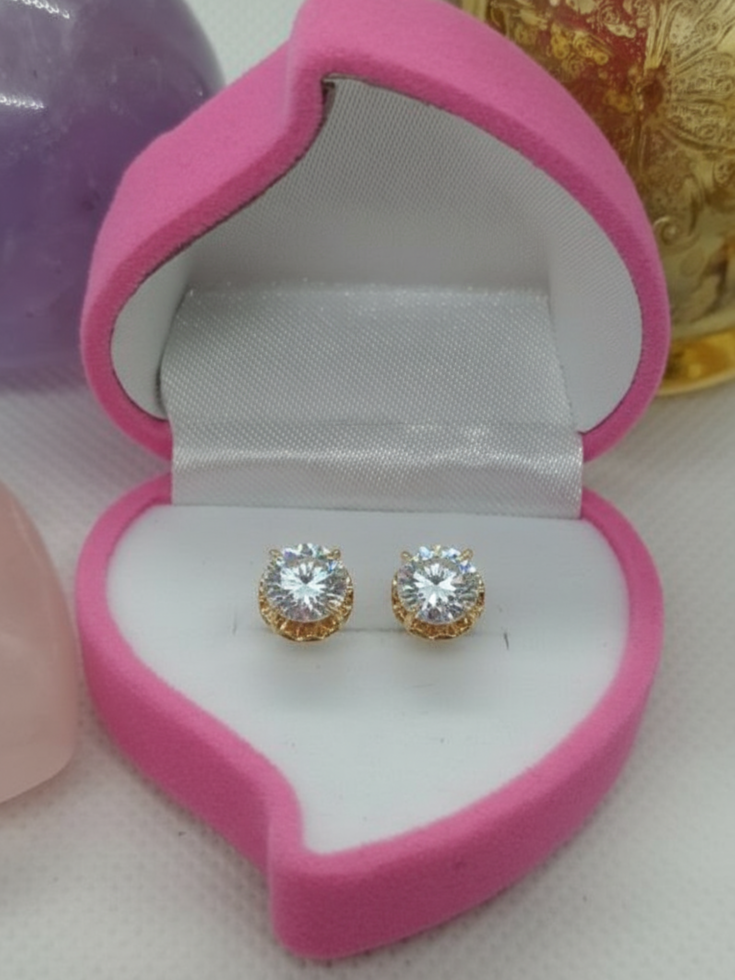 Aros Chatón redondo circon 2.3 grs Oro 18 k 2