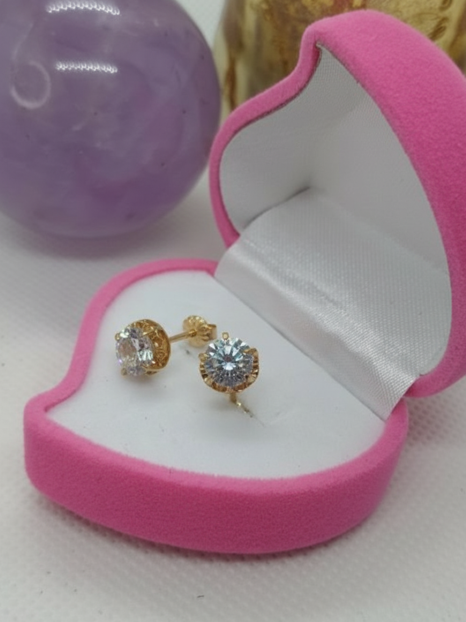 Aros Chatón redondo circon 2.3 grs Oro 18 k 3