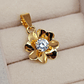 Colgante flor circon 1.2 cm 1.1 grs Oro 18k - Miniatura 1