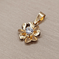 Colgante flor circon 1.2 cm 1.1 grs Oro 18k - Miniatura 4