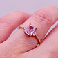 Anillo reina rosa de francia y circones 2.4 grs Oro 18k   - Miniatura 7