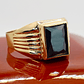 Anillo sello onix 4 grs Oro 18k - Miniatura 4