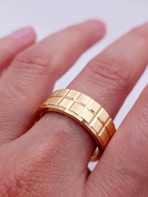 Anillo cruces 8 mm 18 grs Oro 18k