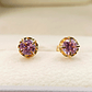 Aros chatón redondo rosa de Francia 7 mm 1.6 grs Oro 18k - Miniatura 1