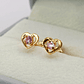 Aros corazón rosa de Francia 7 mm 1.1 grs Oro 18k - Miniatura 2