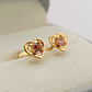Aros corazón rosa de Francia 7 mm 1.1 grs Oro 18k - Miniatura 4