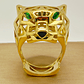 Anillo jaguar esmeraldas y onix 28 grs Oro 18k - Miniatura 1