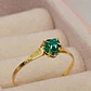 Anillo chatón corazón esmeralda 1.1 grs Oro 18k - Miniatura 3