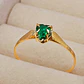 Anillo chatón corazón esmeralda 1.1 grs Oro 18k - Miniatura 2