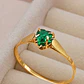 Anillo chatón corazón esmeralda 1.1 grs Oro 18k - Miniatura 1