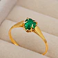 Anillo chatón corazón esmeralda 1.1 grs Oro 18k - Miniatura 5