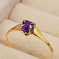 Anillo chatón corazón amatista 1.1 grs Oro 18k - Miniatura 2