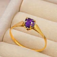 Anillo chatón corazón amatista 1.1 grs Oro 18k - Miniatura 1
