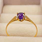 Anillo chatón corazón amatista 1.1 grs Oro 18k - Miniatura 4