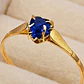 Anillo chatón corazón zafiro 1.1 grs Oro 18k - Miniatura 4