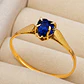 Anillo chatón corazón zafiro 1.1 grs Oro 18k - Miniatura 3