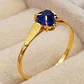 Anillo chatón corazón zafiro 1.1 grs Oro 18k - Miniatura 1