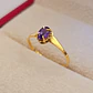 Anillo chatón ovalado amatista 1.1 grs Oro 18k - Miniatura 1