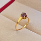 Anillo chatón ovalado amatista 1.1 grs Oro 18k - Miniatura 3