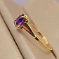 Anillo chatón ovalado amatista 1.1 grs Oro 18k - Miniatura 2