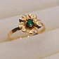 Anillo flor esmeralda 1.5 grs Oro 18k - Miniatura 3