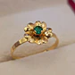 Anillo flor esmeralda 1.5 grs Oro 18k - Miniatura 4