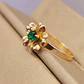 Anillo flor esmeralda 1.5 grs Oro 18k - Miniatura 5