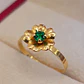 Anillo flor esmeralda 1.5 grs Oro 18k - Miniatura 6