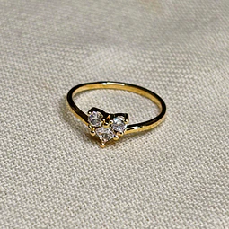 Anillo Corazón Circón Mom Glow