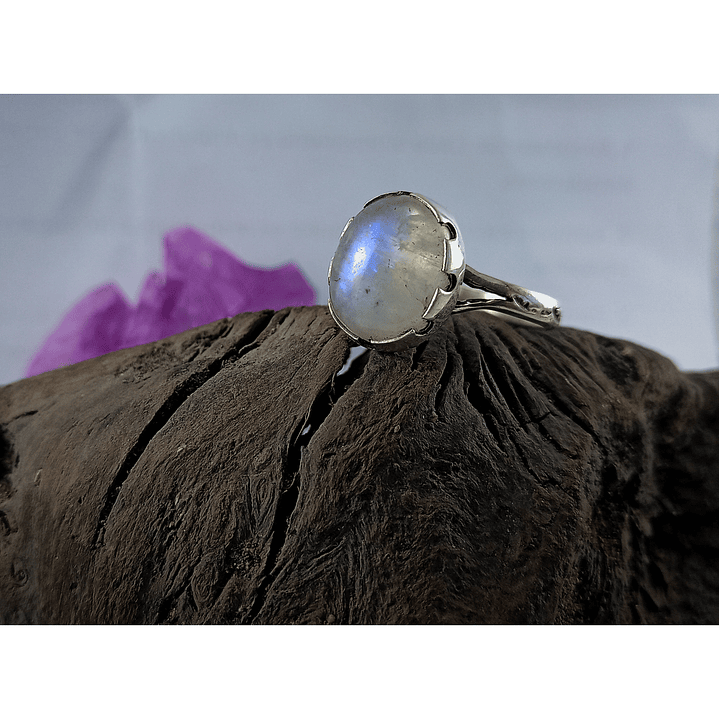 Anillo Plata y piedra Luna 1