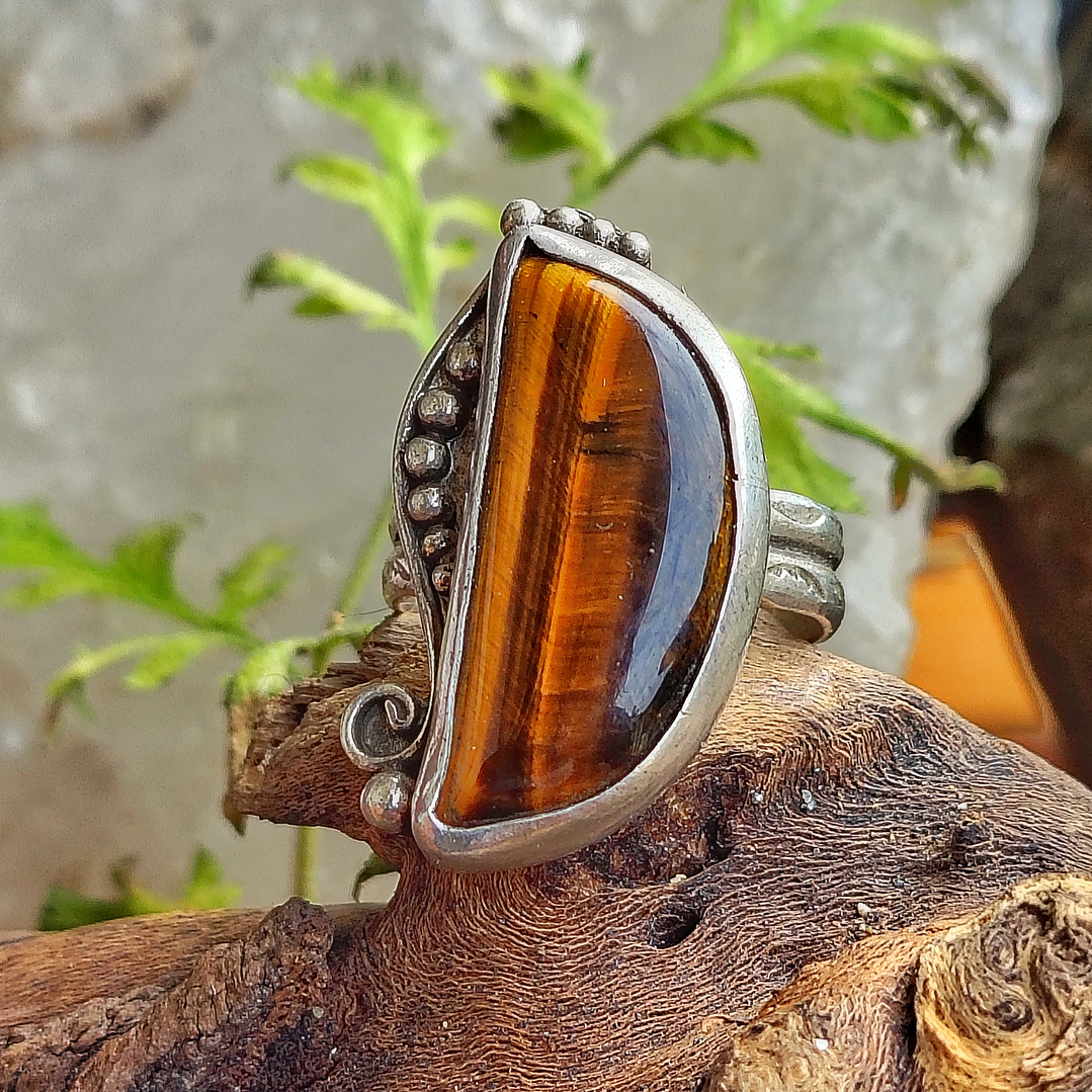 Anillo Ojo de Tigre- Plata 970 2
