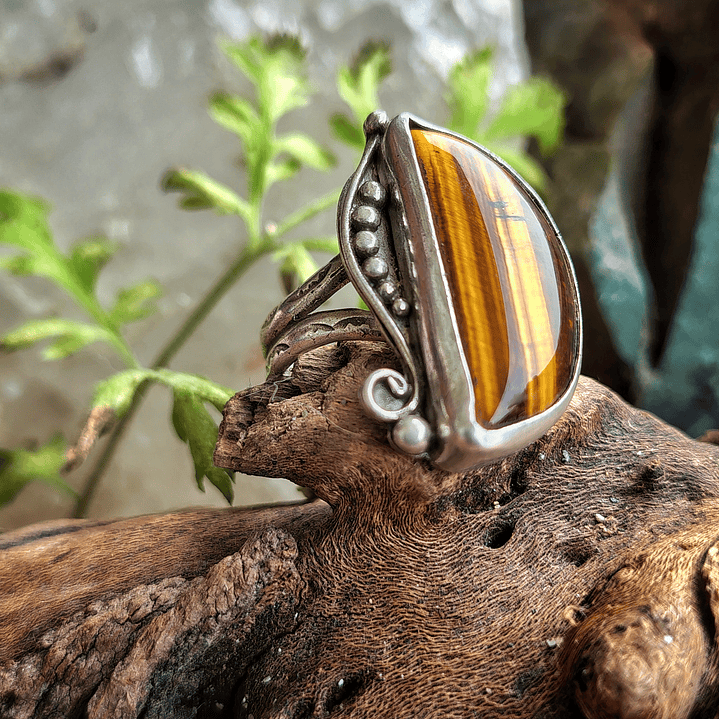 Anillo Ojo de Tigre- Plata 970 1