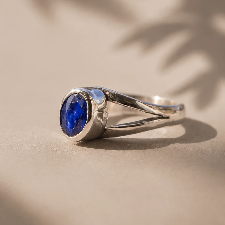 Anillo de Plata 950 con Zafiro Azul | Pieza Única 1