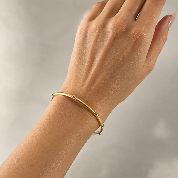 Pulsera de Bronce Artesanal con Esferas | Hecha a Mano en Valparaíso 2