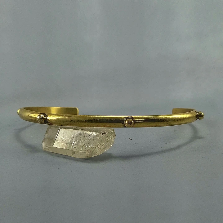Pulsera de Bronce Artesanal con Esferas | Hecha a Mano en Valparaíso 1