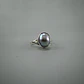 Anillo de Perla Negra en Plata 950 Ajustable | Hecho a Mano en Valparaíso - Miniatura 1