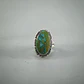 Anillo de Turquesa Natural en Plata 950 Ajustable | Inspiración Navajo | Hecho a Mano en Valparaíso - Miniatura 2