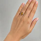 Anillo Ajustable de Plata 950 con Ónix Amarillo Natural | Hecho a Mano en Valparaíso - Miniatura 2