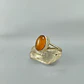 Anillo Ajustable de Plata 950 con Ónix Amarillo Natural | Hecho a Mano en Valparaíso - Miniatura 1