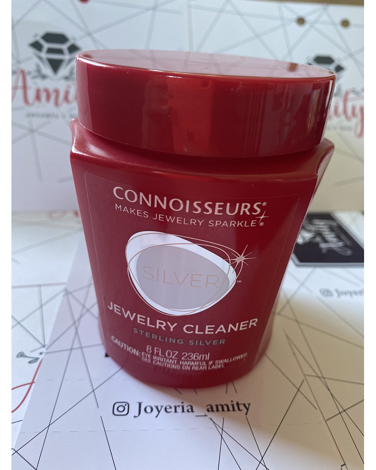 Líquido limpiador de joyas de plata fina 925