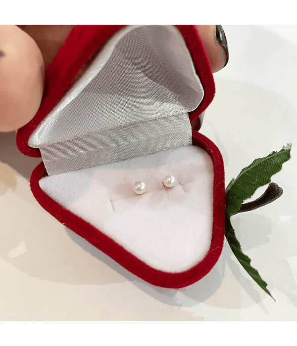 Aros de oro Perla Talla 1