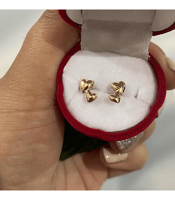 ✨ Aritos dos corazones 💕